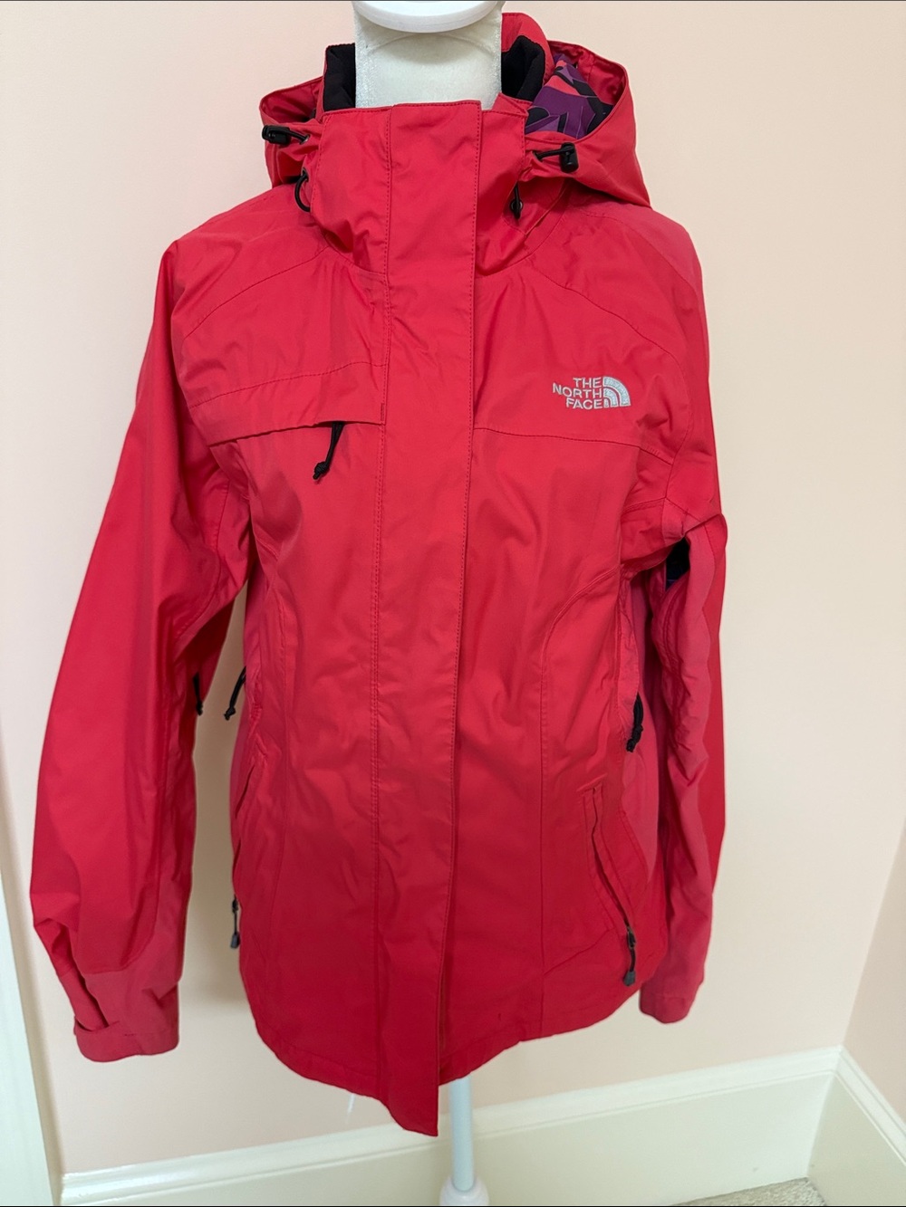 The North Face Women's Red Waterproof Hooded Jacket